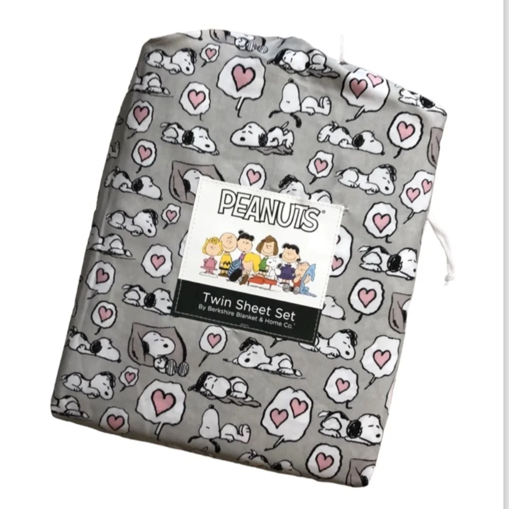 Peanuts Snoopy Valentines TWIN Sheet Set